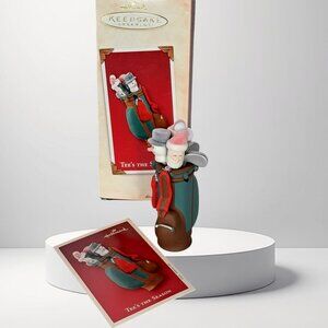 NEW Hallmark Keepsake Christmas Ornament Tee's the Season Golf Bag 2002